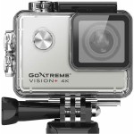 EasyPix Goxtreme Vision+ Action Camera 4K Ultra HD Υποβρύχια (με Θήκη) με WiFi 4K Ασημί με Οθόνη 2"