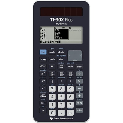 Texas Instruments Αριθμομηχανή Επιστημονική TI-30X Plus MathPrint 16 Ψηφίων σε Μαύρο Χρώμα