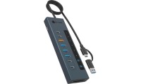 Icy Box  IB-HUB1742CR-C2PD USB Hub 11 Θυρών με σύνδεση USB-A/USB-C Γκρι