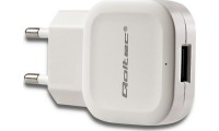 Qoltec USB Wall Adapter Λευκό (50193)