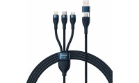 Baseus Flash Series II Braided USB to Type-C / micro USB / Lightning Cable Μπλε 1.2m