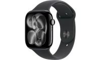 Apple Watch Series 11 Aluminium 46mm Αδιάβροχο με Παλμογράφο (Jet Black Aluminium Case with Black Sport Band - M/L)