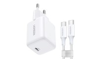 Ugreen Φορτιστής GaN με Θύρα USB-C και Καλώδιο USB-C - USB-C 30W Power Delivery / Quick Charge 4.0 Λευκός (X513)