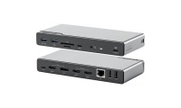 Alogic USB-C Docking Station με HDMI/DisplayPort 4K PD και σύνδεση 4 Οθονών Γκρι