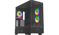 Thermaltake View 290 TG Gaming Mid Tower Κουτί Υπολογιστή με Πλαϊνό Παράθυρο και RGB Φωτισμό Μαύρο