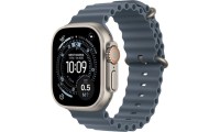 Apple Watch Ultra 3 Titanium 49mm Αδιάβροχο με eSIM και Παλμογράφο (Natural Titanium Case with Anchor Blue Ocean Band)