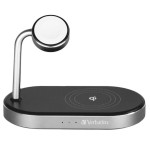 Verbatim Ασύρματος Φορτιστής (Qi Pad) 44W Quick Charge 3.0 Μαύρος (WCS-02 3-in-1 Qi)