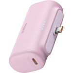 Baseus Compact Series Built-in Type-C Power Bank 5000mAh 20W με Θύρα USB-C Power Delivery / Quick Charge 3.0 Ροζ