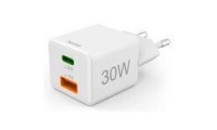HAMA Φορτιστής Χωρίς Καλώδιο με Θύρα USB-A και Θύρα USB-C και Καλώδιο USB-C 30W Power Delivery Λευκός (00201992)