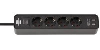 Brennenstuhl Πολύπριζο 4 Θέσεων με 2 USB-A και Διακόπτη