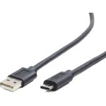 Cablexpert Regular USB 2.0 Cable USB-C male - USB-A male Μαύρο 1.8m (CCP-USB2-AMCM-6)