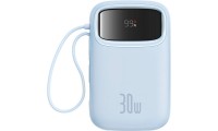 Baseus QPow 2 Power Bank 10000mAh 30W με Θύρα USB-A και Θύρα USB-C Μπλε