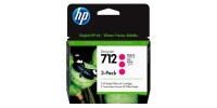 HP 712 Γνήσιο Πακέτο 3 Μελανιών Εκτυπωτή InkJet Ματζέντα (3ED78A)