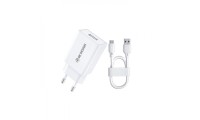 WK Φορτιστής με Θύρα USB-A και Καλώδιο USB-C 10W Λευκός (WP-U118)