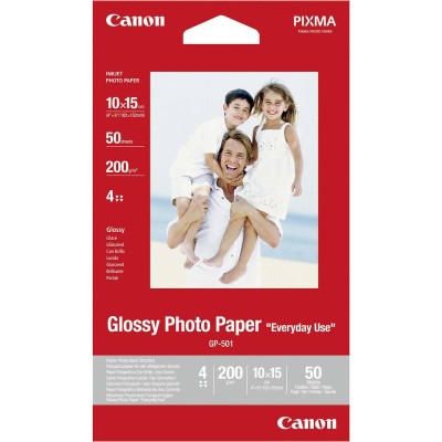 Canon GP-501 Φωτογραφικό Χαρτί Everyday Use A6 (10x15) 200gr/m² για Εκτυπωτές Inkjet 50 Φύλλα