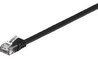 Goobay Flat U/UTP Cat.6 Καλώδιο Δικτύου Ethernet 10m Μαύρο 1τμχ