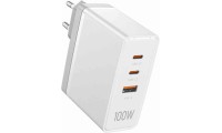 Vention Φορτιστής Χωρίς Καλώδιο GaN με Θύρα USB-A και 2 Θύρες USB-C 100W Power Delivery / Quick Charge 3.0 Λευκός (FEGW0-EU)