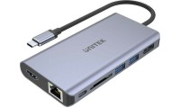 Unitek uHUB S7 7-in-1 USB-C Docking Station με 4K PD Ethernet Γκρι