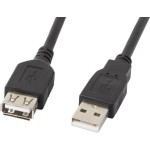 Lanberg USB 2.0 Cable USB-A male - USB-A female 1.8m (CA-USBE-10CC-0018-BK)