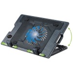 Techly Cooling Pad για Laptop έως 17.3" με 1 Ανεμιστήρα και Φωτισμό (ICOOL-CP12TY)