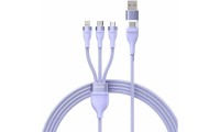 Baseus Flash Series II Braided USB to Type-C / Lightning / micro USB Cable Μωβ 1.2m