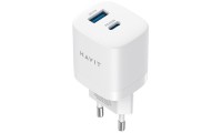 Havit Φορτιστής Χωρίς Καλώδιο με Θύρα USB-A και Θύρα USB-C 30W Power Delivery / Quick Charge 3.0 Λευκός (UC30)