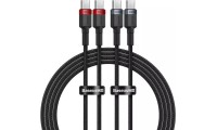 Baseus Cafule USB 2.0 Cable USB-C male - USB-C male 100W Κόκκινο-Mαύρο 1m