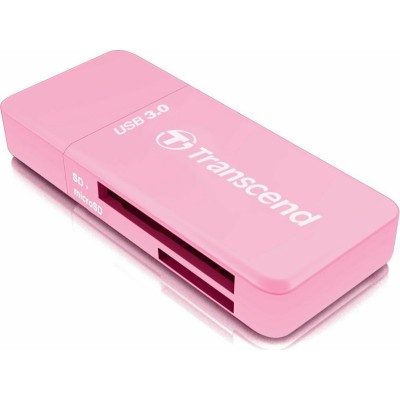 Transcend RDF5 Card Reader USB 3.0 για SD/microSD Ροζ