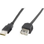Digitus USB 2.0 Cable USB-A male - USB-A female 1.8m (AK-300200-018-S)