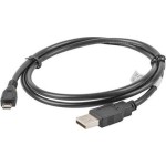 Lanberg Regular USB 2.0 to micro USB Cable Μαύρο 1m (CA-USBM-10CC-0010-BK)