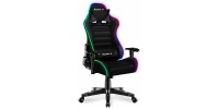 Huzaro Ranger 6.0 Child RGB Mesh Καρέκλα Gaming Δερματίνης με Ρυθμιζόμενα Μπράτσα και RGB Φωτισμό Μαύρη