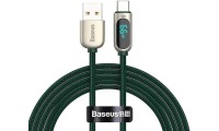Baseus Display Braided USB 2.0 Cable USB-C male - USB-A 66W Πράσινο 1m (CASX020006)