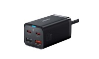 Baseus Βάση Φόρτισης GaN με 2 Θύρες USB-A και 2 Θύρες USB-C 65W Power Delivery / Quick Charge 4.0 σε Μαύρο χρώμα (GaN3 Pro CCGP040101)