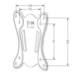 Maclean Energy MC-715A Βάση Τηλεόρασης Τοίχου έως 100" και 25kg Μαύρο