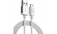 Ugreen Braided USB to Lightning Cable Ασημί 1m