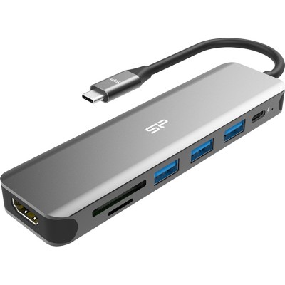 Silicon Power SU20 USB-C Docking Station με HDMI 4K PD Ασημί