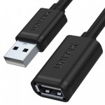 Unitek USB 2.0 Cable USB-A male - USB-A female Μαύρο 0.5m (Y-C447GBK)