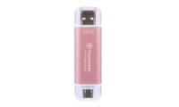 Transcend Esd310p 512GB USB 3.2 SSD Stick με σύνδεση USB-A & USB-C Ροζ
