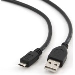 Cablexpert USB 2.0 to micro USB Cable Μαύρο 0.5m (CCP-AMBM-0.5M)
