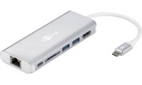 Goobay USB-C Docking Station με HDMI 4K PD Ethernet Ασημί (76788)