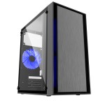Gembird Fornax 960B Gaming Midi Tower Κουτί Υπολογιστή με Πλαϊνό Παράθυρο Blue LED Fans