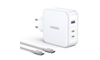 Ugreen Φορτιστής με Θύρα USB-A και 2 Θύρες USB-C και Καλώδιο USB-C 140W Λευκός (Nexode )