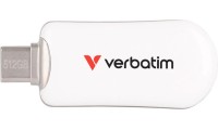 Verbatim 512GB USB 2.0 Stick με σύνδεση USB-C Λευκό