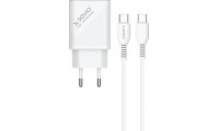 Savio Φορτιστής με Θύρα USB-A και Θύρα USB-C και Καλώδιο USB-C Λευκός (LA-05)