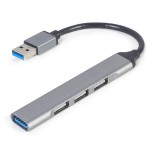 Gembird USB 3.1 Hub 4 Θυρών με σύνδεση USB-A Ασημί