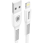 Baseus Tough Flat USB to Lightning Cable Λευκό 1m (CALZY-B02)