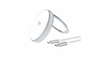 4Smarts Ασύρματος Φορτιστής (Qi Pad) και Καλώδιο USB-C 15W Ασημί (540987)