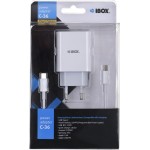 iBox Φορτιστής με Θύρα USB-A και Θύρα USB-C και Καλώδιο USB-C 20W Power Delivery / Quick Charge 3.0 Λευκός (ILUC36W)