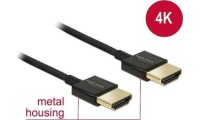 DeLock Καλώδιο HDMI 2.0 4K  0.5m Μαύρο