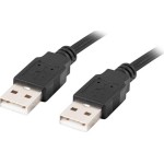Lanberg USB 2.0 Cable USB-A male - USB-A male Μαύρο 1.0m (CA-USBA-20CU-0010-BK)